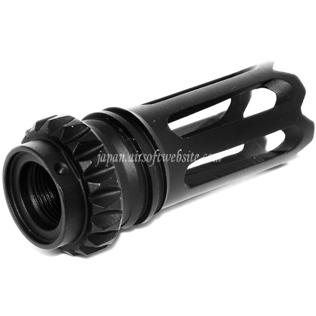 CYMA AAC/QD SCARタイプ フラッシュハイダー -14mm CCW 反時計回りネジ式バレルライフル用 ブラック