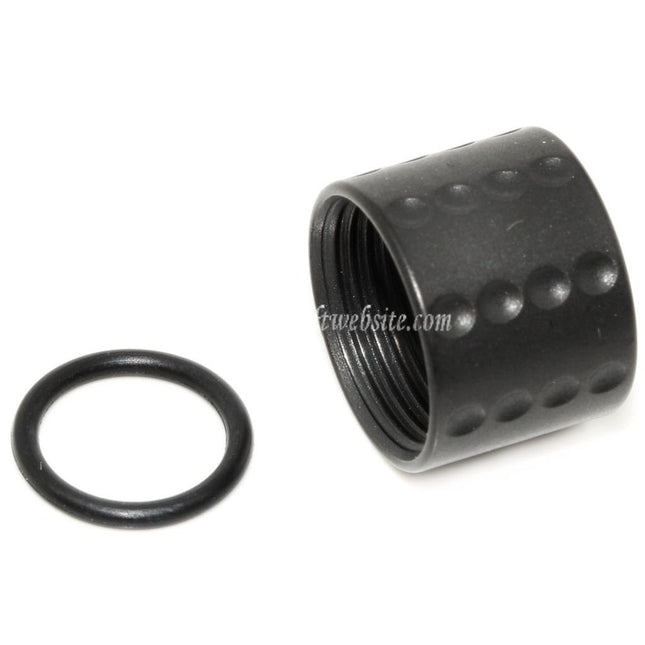 5KU Spots ローレットスレッドプロテクター バレルカバー - 14mm 逆ネジ 反時計回り 東京マルイ G17 GBBピストル エアソフト