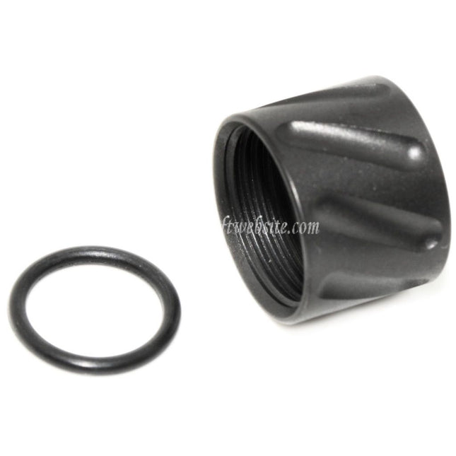 5KU ダイアゴナル ローレットスレッドプロテクター バレルカバー - 14mm 逆ネジ 反時計回り 東京マルイ G17 GBBピストル エアソフト