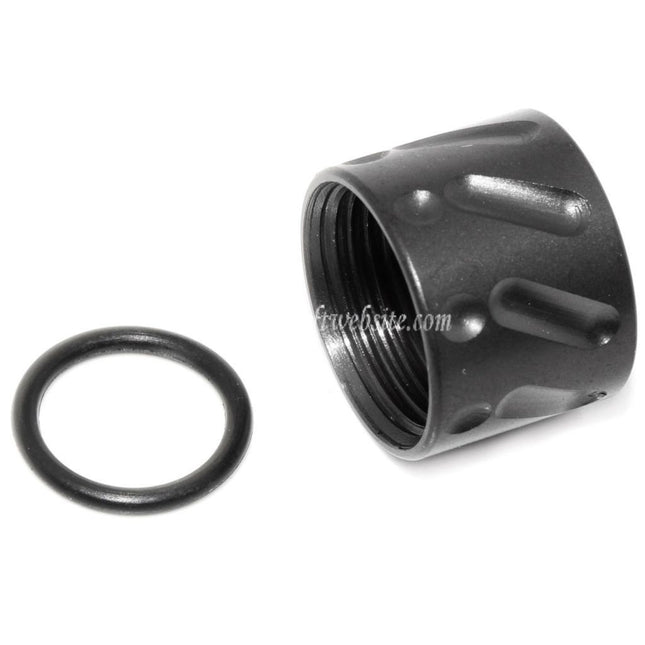 5KU ローレットスレッドプロテクター バレルカバー - 14mm 逆ネジ 反時計回り 東京マルイ G17 GBBピストル エアソフト