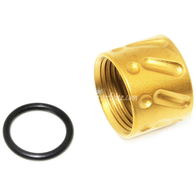 5KU ローレットスレッドプロテクター バレルカバー - 14mm 逆ネジ 反時計回り 東京マルイ G17 GBBピストル エアソフト