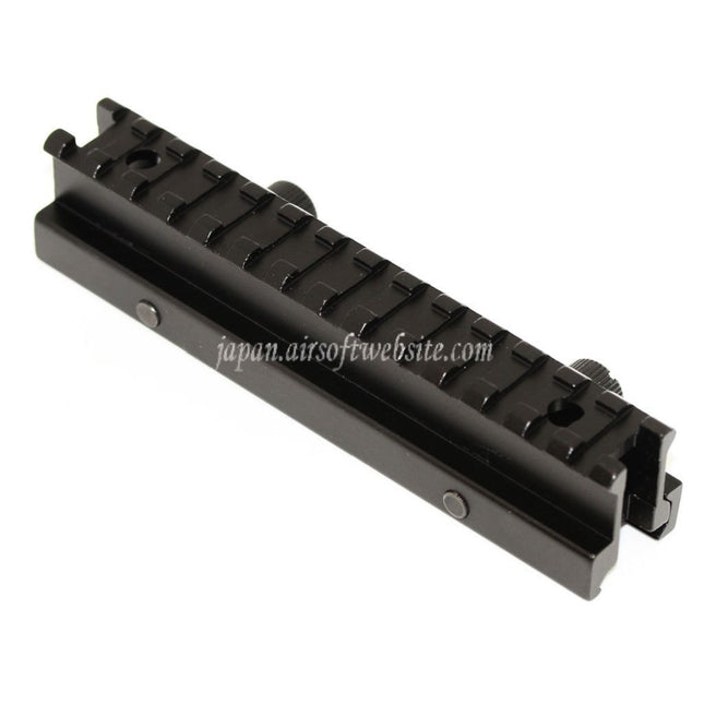 Airsoft Website 20mm 14スロット 0.8インチ シースルーミニライザーマウント 20mmレールシステム対応 ブラック