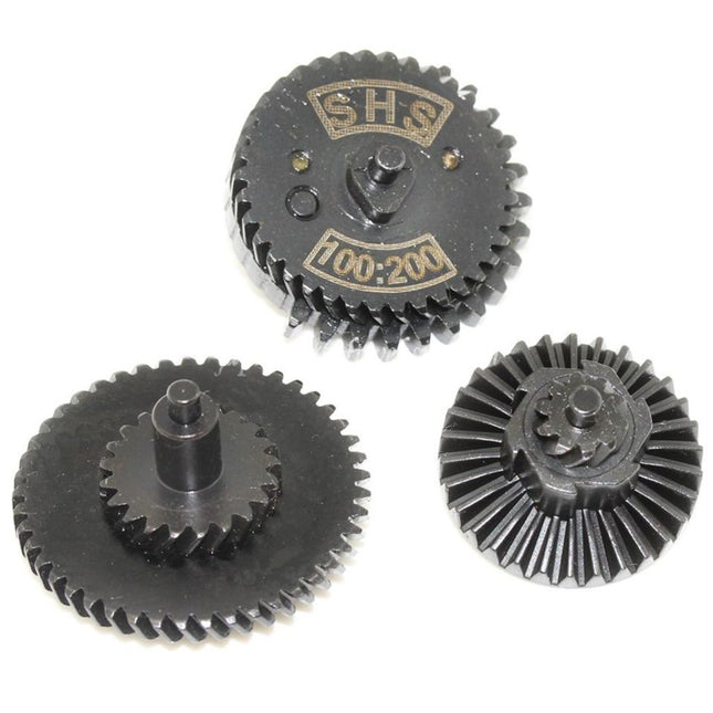 SHS スチール 低騒音 高トルク 100:200 ギアセット バージョン2/3 V2 V3 AEGギアボックスライフル エアソフトガン対応