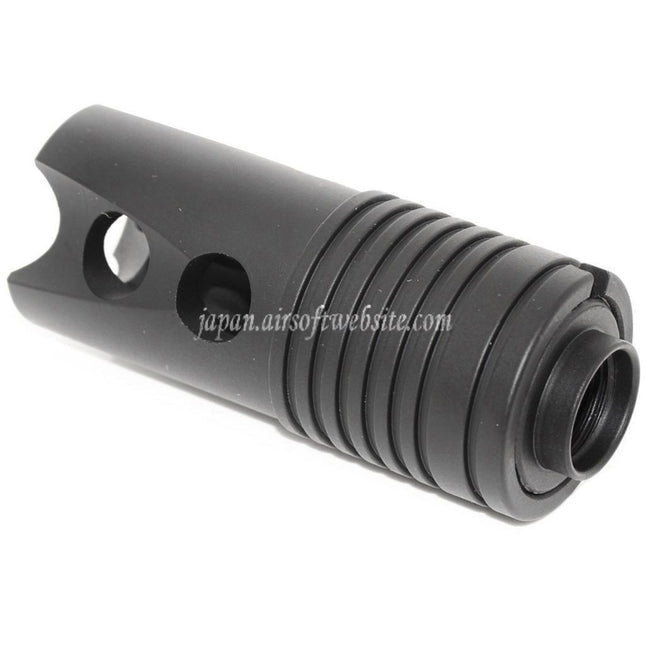 CYMA スチールストライクフラッシュハイダー -14mm CCW 反時計回りネジ式バレルライフルに対応 ブラック