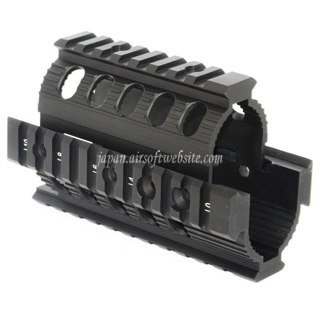 CYMA CNCアルミニウム 135mmハンドガードレールシステム 東京マルイ D-Boys CYMA APS VFC Matrix AK74Uシリーズ AEGライフル対応 ブラック