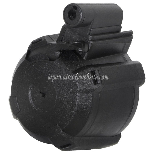 BATTLEAXE 1400発電動ドラムマガジン CYMA GOLDEN EAGLE Double Eagle 東京マルイ M870 ショットガン エアガン対応 ブラック