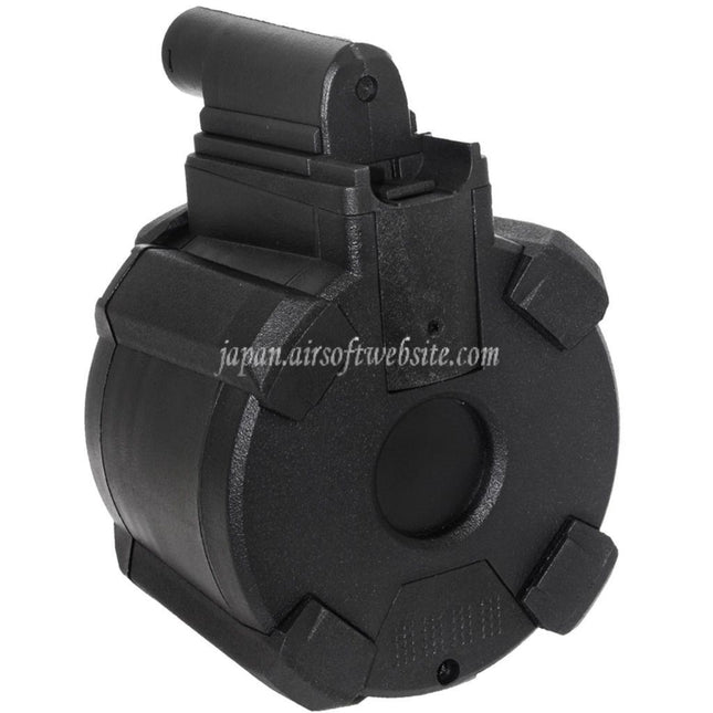 BATTLEAXE 1400発電動ドラムマガジン CYMA GOLDEN EAGLE Double Eagle 東京マルイ M870 ショットガン エアガン対応 ブラック