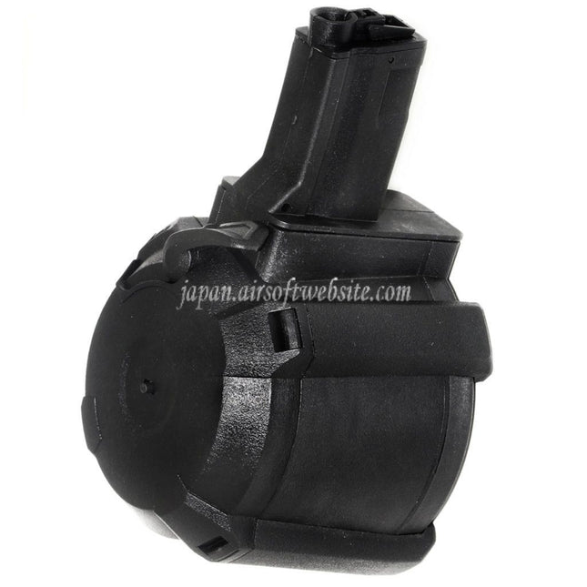 BATTLEAXE 1400発電動ドラムマガジン MP5シリーズAEGライフル対応 エアソフトガン ブラック