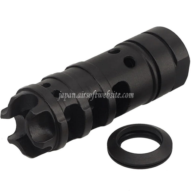 CYMA 65mm Dragonスタイル DGN556 フラッシュハイダー -14mm逆ネジ式反時計回りバレルライフル対応 ブラック