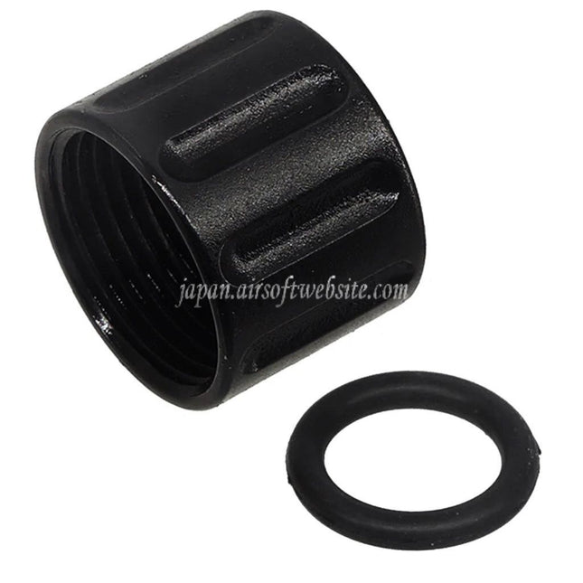 5KU 垂直ローレットスレッドプロテクターバレルカバー -14mm CCW 反時計回りスレッドアウターバレルピストル用 エアソフトガン