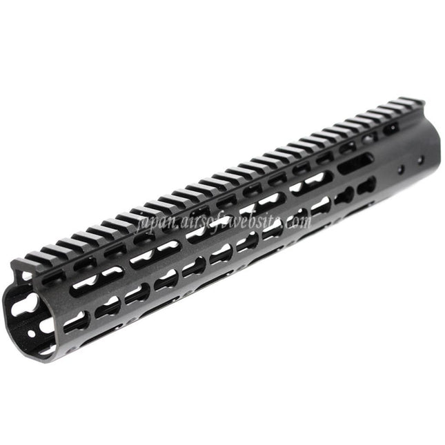Airsoft Website CNCアルミ製 12インチ Keymod RASハンドガードレールシステム M4/M16シリーズ AEGライフル用 ブラック