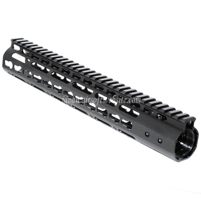 Airsoft Website CNCアルミ製 12インチ Keymod RASハンドガードレールシステム M4/M16シリーズ AEGライフル用 ブラック