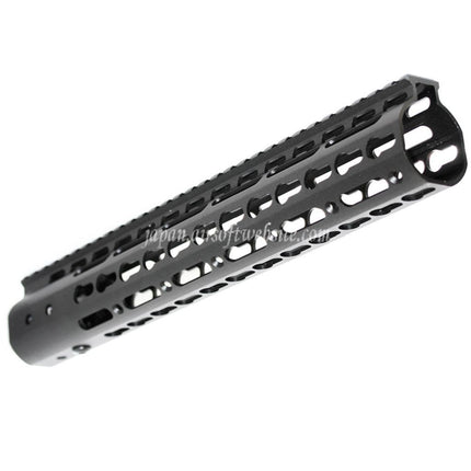 Airsoft Website CNCアルミ製 12インチ Keymod RASハンドガードレールシステム M4/M16シリーズ AEGライフル用 ブラック