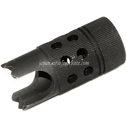 Airsoft Website エアソフトウェブサイト 鉄筋カッター スチール製フラッシュハイダー -14mm CCW 反時計回りネジバレル ライフルエアソフト用  ブラック