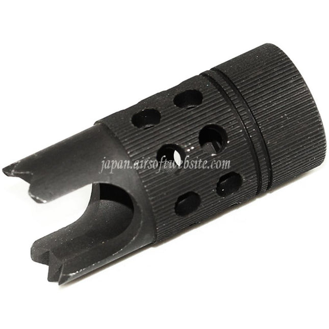 Airsoft Website エアソフトウェブサイト 鉄筋カッター スチール製フラッシュハイダー -14mm CCW 反時計回りネジバレル ライフルエアソフト用  ブラック