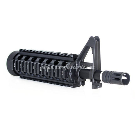 E&C CNCアルミ RASフロントセットハンドガードレールシステム 9.5インチアウターバレル付き M4CQB AEGライフル用 ブラック