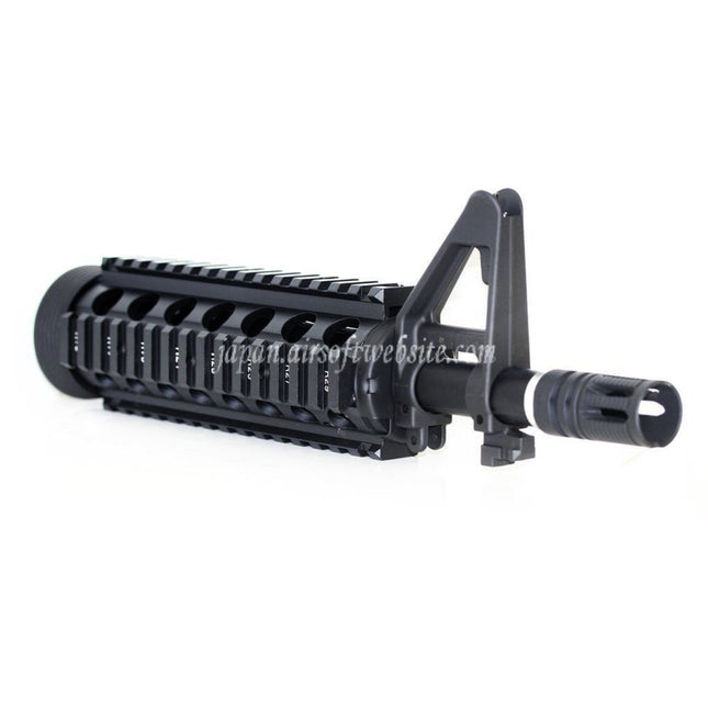 E&C CNCアルミ RASフロントセットハンドガードレールシステム 9.5インチアウターバレル付き M4CQB AEGライフル用 ブラック