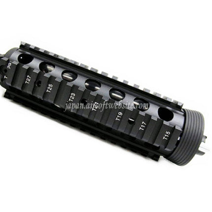 E&C CNCアルミ RASフロントセットハンドガードレールシステム 9.5インチアウターバレル付き M4CQB AEGライフル用 ブラック