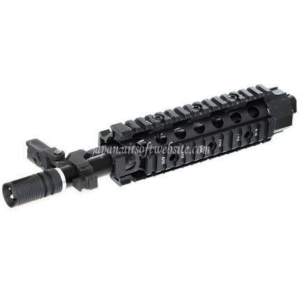 E&C CNCアルミ RASフロントセットハンドガードレールシステム SR16 M4 M16シリーズ AEGライフル用 ブラック