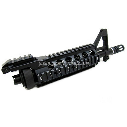E&C CNCアルミ RIX RASフロントセットハンドガードレールシステム 9.5インチアウターバレル付き M4 M16シリーズ AEGライフル用 ブラック