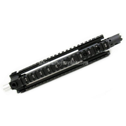 E&C CNCアルミ MK110 RASフロントセットハンドガードレールシステム 9.5インチアウターバレル付き M4 M16 M4A1シリーズ AEGライフル用 ブラック