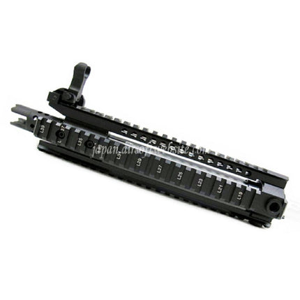 E&C CNCアルミ MK110 RASフロントセットハンドガードレールシステム 9.5インチアウターバレル付き M4 M16 M4A1シリーズ AEGライフル用 ブラック