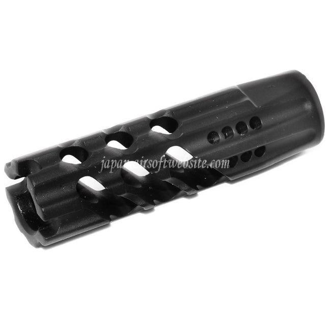 APS EMGライセンス取得 F1 FIREARMS ドラゴンスレイフェイス マズルブレーキ フラッシュハイダー -14mm 逆ネジ 反時計回りバレル ライフル エアソフト ブラック