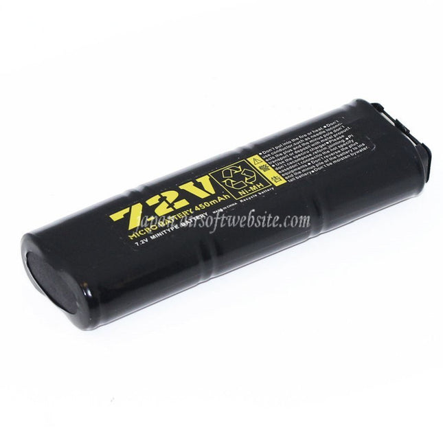 WELL 7.2V 450mAh ニッケル水素充電式バッテリー Vz61 / MP7 / MAC10 / R2 / R4 AEGエアソフトガン対応