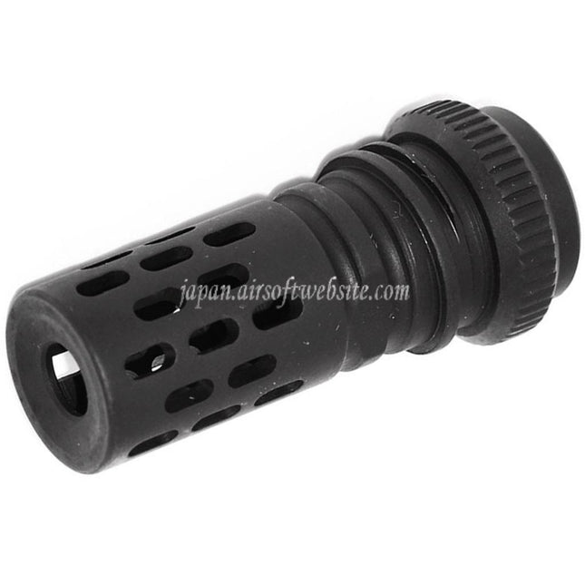 Airsoft Website BattleComp AACタイプ メタルフラッシュハイダー -14mm逆ネジバレルライフル用 ブラック