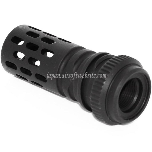 Airsoft Website BattleComp AACタイプ メタルフラッシュハイダー -14mm逆ネジバレルライフル用 ブラック