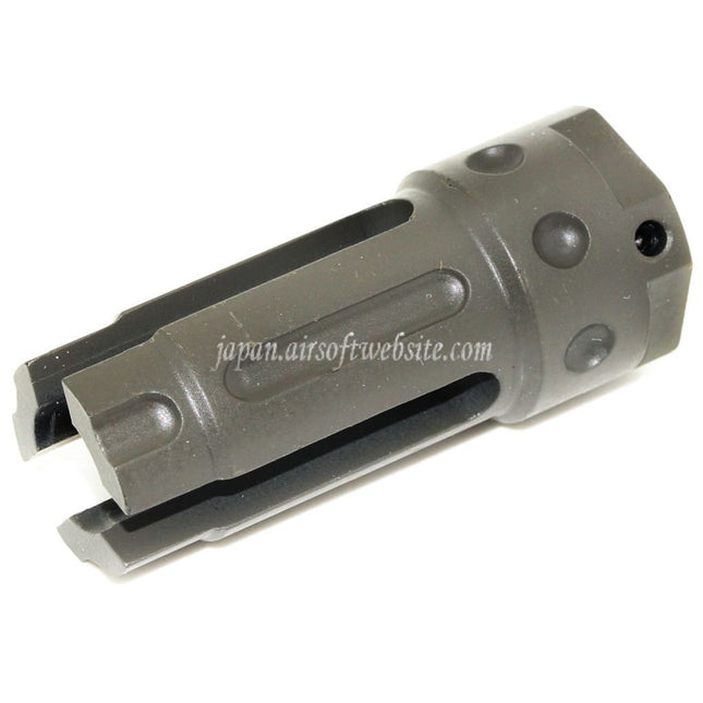 Airsoft Website 57mm QDCスタイル マズルブレーキ フラッシュハイダー -14mm CCW 反時計回りネジ式バレルライフルエアソフトガンに適合