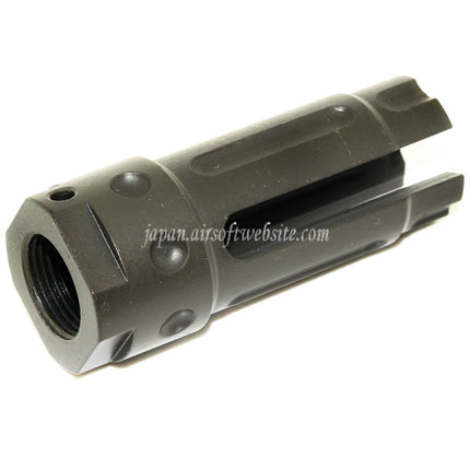 Airsoft Website 57mm QDCスタイル マズルブレーキ フラッシュハイダー -14mm CCW 反時計回りネジ式バレルライフルエアソフトガンに適合