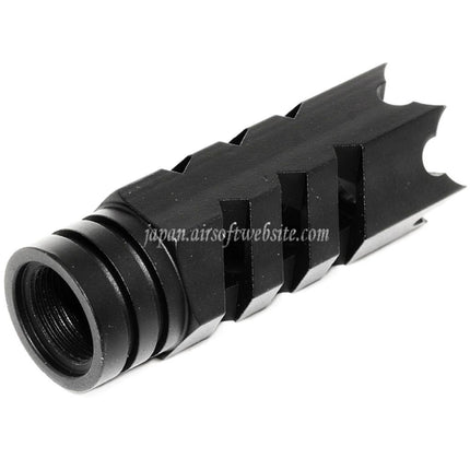 Airsoft Website 64mmスパイク付きブリーチャーフラッシュハイダー -14mm逆ネジバレルライフル用 エアソフトガン