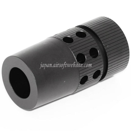 Airsoft Website 大型CQBタイプメタルフラッシュハイダー（-14mm逆ネジバレルライフル対応） ブラック