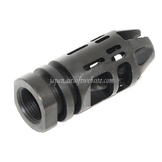 5KU EPSILON 556タイプ メタルフラッシュハイダー -14mm CCW 反時計回りネジバレル ライフル エアソフトガン ブラック