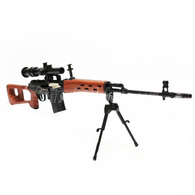 Airsoft Website 12インチ 非可動式トイフィギュア ダミーモデルキット 1/6 Dragunov SVD スナイパーライフル ブラック/ブラウン