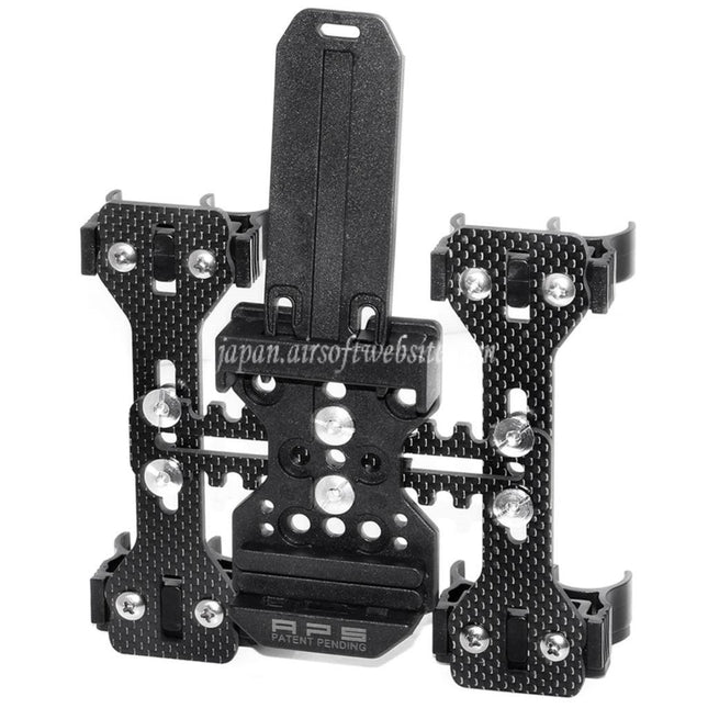 APS 2連装クアッドロードショットシェルキャディシステム ベルトループ付き CAM870ショットガンシェル対応 ブラック