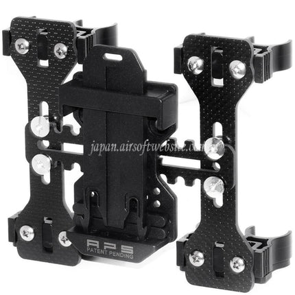 APS 2連装クアッドロードショットシェルキャディシステム ベルトループ付き CAM870ショットガンシェル対応 ブラック