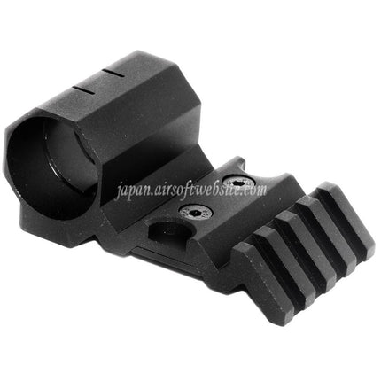 Airsoft Website オフセット20mmレールマウント&1インチ/25mmフラッシュライトマウント ブラック
