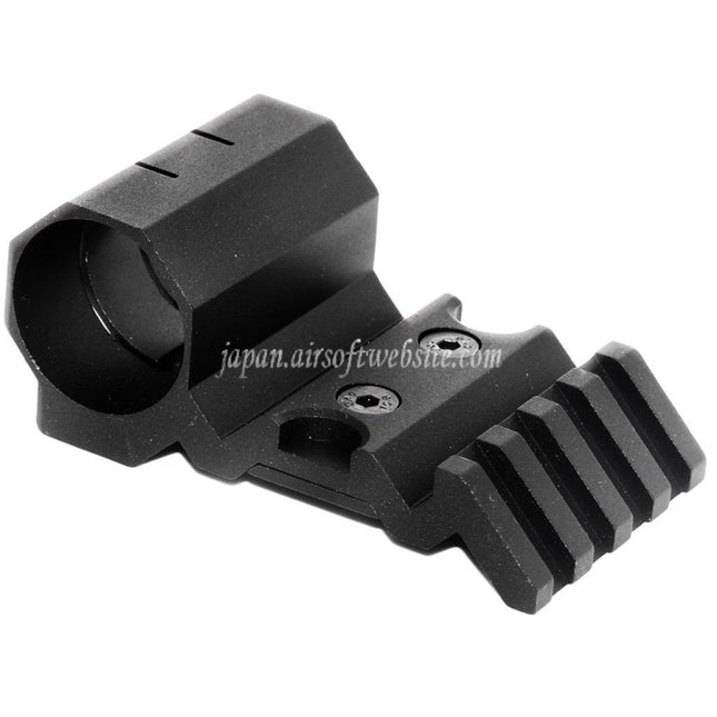 Airsoft Website オフセット20mmレールマウント&1インチ/25mmフラッシュライトマウント ブラック
