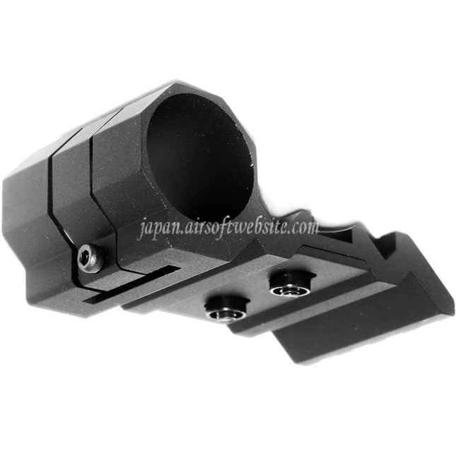 Airsoft Website オフセット20mmレールマウント&1インチ/25mmフラッシュライトマウント ブラック