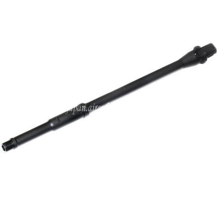 5KU 368mm 14.5インチ アルミ ミドルレングス アウターバレル -14mm CCW 反時計回りネジ M4/M16シリーズ電動ガン用 エアガン ブラック