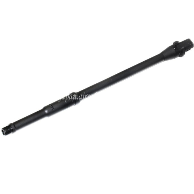 5KU 368mm 14.5インチ アルミ ミドルレングス アウターバレル -14mm CCW 反時計回りネジ M4/M16シリーズ電動ガン用 エアガン ブラック