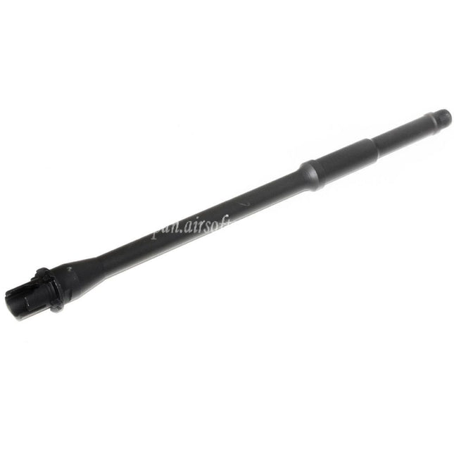 5KU 368mm 14.5インチ アルミ ミドルレングス アウターバレル -14mm CCW 反時計回りネジ M4/M16シリーズ電動ガン用 エアガン ブラック