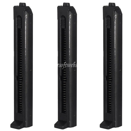 Airsoft Website 11発マガジン3個セット Well G295 セミオート ノンブローバック M11A1 CO2サブマシンガンライフル用 エアソフトガン ブラック