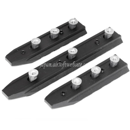 Airsoft Website 115mm/75mm/75mm UXR4キーモッドレールセット 3個入り ブラック