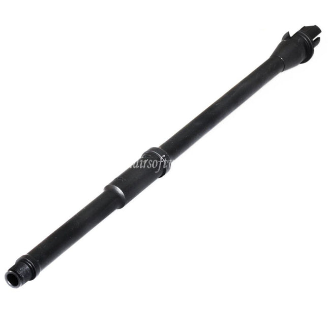 5KU 420mm 16インチ アルミ ミドルレングス アウターバレル -14mm CCW 反時計回りネジ M4/M16シリーズ AEGライフル エアガン ブラック