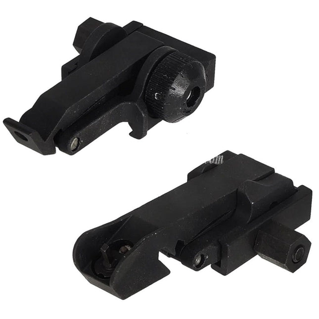 Airsoft Website 20mmピカティニーレールライフル用メタルマンゴーンフリップアップフロントリアサイト