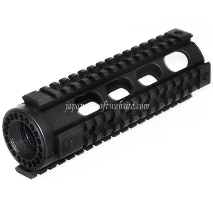 5KU 183mm ファイティングキャットカービンレングス フリーフロートハンドガード 4サイドレールシステム M4 M16シリーズ AEG GBBライフル対応 エアソフト ブラック