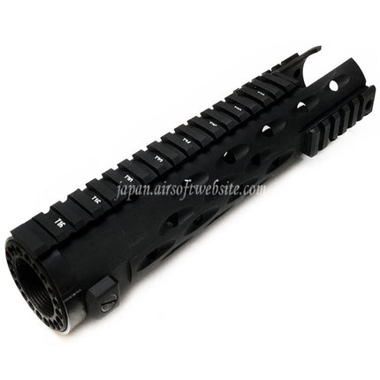 5KU 236mm TJ コンペティションシリーズ ハンドガードレールシステム (カービンカットアウト) 東京マルイ M4 M16 AEGライフルに適合 エアソフトガン ブラック